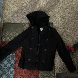Black pea coat